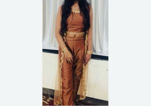 Elegant Brown Ethnic Co-ord Set with jacket