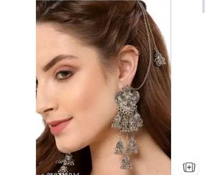 Combo Set Contemporary And Oxidized Silver Jhumkas
