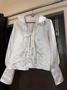 PINTEREST WHITE SATIN SHIRT