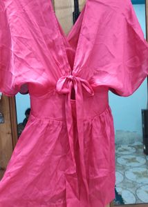Pink V-Neck Tunic