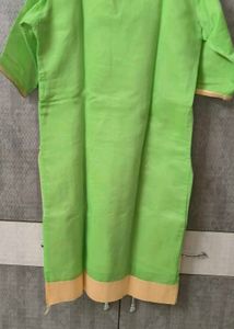 Embroidered Green Kurti