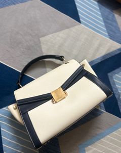 Stylish Cream & Navy Handbag - unused