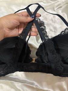 Lace Trim Racerback Bra