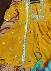 Orange Blouse with Sequins