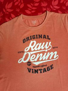 Vintage Raw Denim Long Sleeve Tee