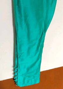 Elegant Teal Geometric Print Kurta
