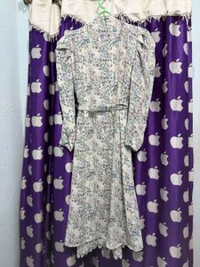 Flowy Floral Print Midi Dress
