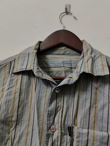 Striped Long Sleeve Button-Up Shirt