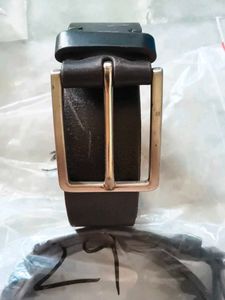 Classic Leather Black Belt with Buckle
