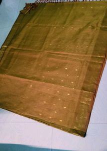 Shinning Gold Colour Pure Kanchi Pattu Saree