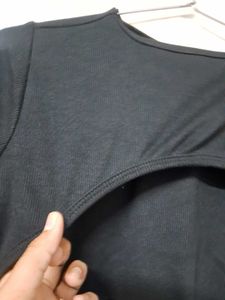 Chic Black Tie Backless Top