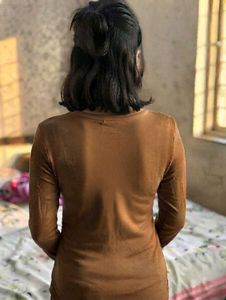 🔥Coffee Brown Long Sleeve Button Top