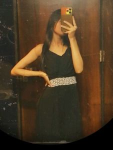 Black Jumpsuit with Beaded Waist