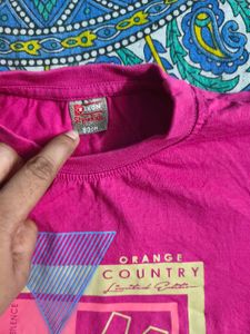 hot pink/rose colour t shirt for boys