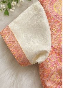 Elegant Pink Brocade Blouse