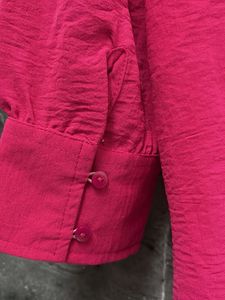 Chic Ruched V-Neck Pink Top
