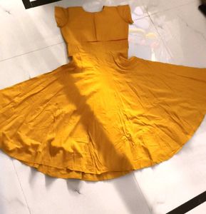 Beautiful Yellow Anarkali Gown