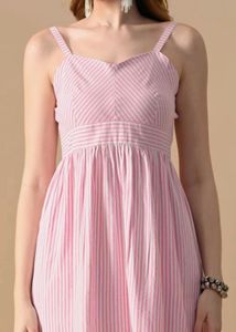 Pink Striped Maxi Dress