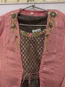 Elegant Pink Kurta Set with Jacket
