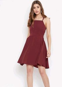 Elegant Maroon Party Dress