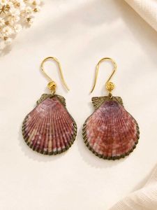 Unique Seashell Dangle Earrings