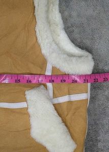 Stylish Suede Sherpa Vest