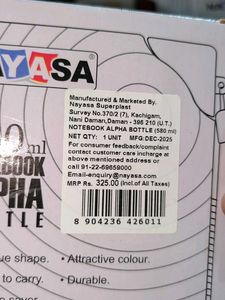Nayasa 580ml Bottle x 3