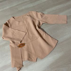 coral nude top