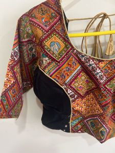 Vibrant Navratri Printed Padded Ethnic Blouse
