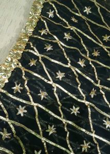 Luxury Satin Lehenga with Heavy Gota Patti Work