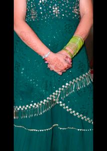 Elegant Green Long Skirt Suit Set