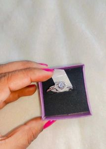 Combo 925 Sterling Silver Heart Ring With Hallmark