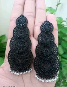 Elegant Black Dangle Earrings