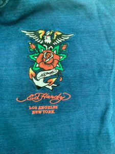 Ed Hardy Graphic Polo Shirt OG WITH TAG
