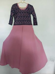 Elegant Pink & Blue Dress