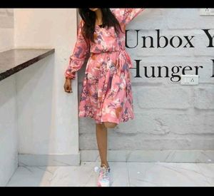 Sale !!!Korean Floral Wrap Dress