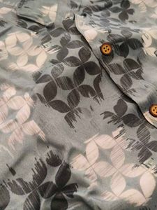 Men’s Casual Geometric Print Short Sleeve Shirt