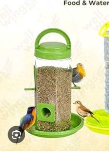 Green Bird Feeder Dispenser