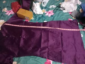 Men's Purple cotton silk Kurta