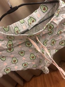 Cute Avocado Print Pajama Shorts