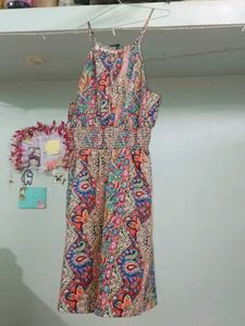 Boho Paisley Print Halter Dress