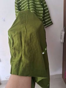 Elegant Green Ethnic Gown Frock Kurti mirror