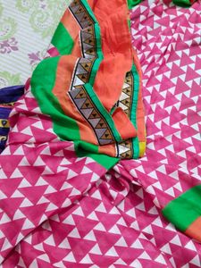 Vibrant Printed Saree