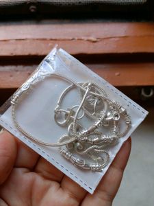 Silver Anklet Set