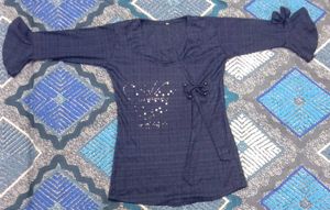 Charming Blue top+ casual wear denim