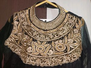 Black Salwar Suit With Pant And Net Dupatta