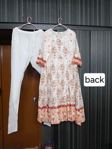 Elegant Floral Print Kurta with Pants 3pc set