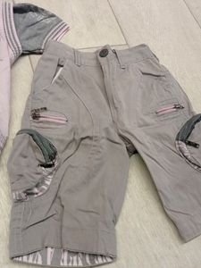 T-shirt with jacket n short set