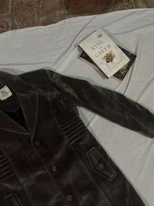 grey Velvet Coat