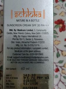 Scholoka Sunscreen Cream SPF 30